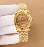 Swiss Quality Copy Rolex Datejust 31mm in All Yellow Gold Jubilee strap Citizen movement